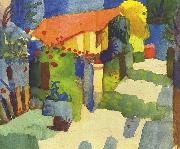 August Macke Haus im Garten oil painting reproduction
